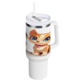 thumbnail image 1 of 40 Oz Car Handle Water Bottle Water Cup Water Bottle Water Jug Coffee Cup Travel Water Bottle Dog and Cat Friends, 1 of 8