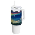 thumbnail image 1 of 40 Oz Car Handle Water Bottle Water Cup Water Bottle Water Jug Coffee Cup Travel Water Bottle Super Cool Rainbow, 1 of 8