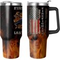 thumbnail image 1 of 40 Oz Firefighter Tumbler with Handle and Straw, Double Wall Coffee Travel Mug Leak Proof, Stainless Steel Firefighter Cup with Handle and Straw, Reusable Insulated Firefighter Mug Gift for Fireman, 1 of 6