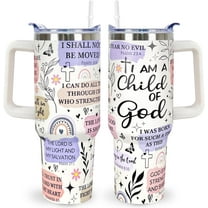 40 Oz "I Am a Child of God" Christian Tumbler - Inspirational Religious Gift for Christian Women, Mom, Wife, Sister, Friend - Bible Verse Faith Gift
