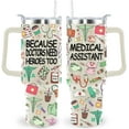 thumbnail image 1 of 40 Oz Medical Assistant Tumbler - Stainless Steel Insulated Travel Cup with Handle & Lid | Perfect CMA Gift for Medical Assistant Week, Appreciation (Men & Women), 1 of 6