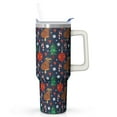 thumbnail image 1 of 40 Oz Red Green Plaid Christmas Tumbler With Handle, Coffee Travel Mug Cup, Holiday Gift, 1 of 4