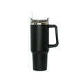 thumbnail image 1 of 40 Oz Stainless Steel Tumbler with Handle  Straw - Black by Creative Gifts, 1 of 2