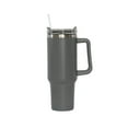 thumbnail image 1 of 40 Oz Stainless Steel Tumbler with Handle & Straw - Grey, 1 of 2