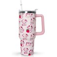 thumbnail image 1 of 40 Oz Strawberry Cow Tumbler With Handle,Cow Print Coffee Travel Mug Cup Water Bottle,Strawberry Decor,Strawberry Cow Print Gifts for Women, 1 of 1