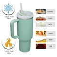 40 Oz Thermos Cup with Handle and Straw Cap, 2in1 Cap (straw/flip
