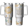 thumbnail image 1 of 40 Oz Tumbler with Handle and Straw, Double Wall Coffee Travel Mug Spill Proof Leak Proof, Reusable Insulated Water Bottle 40 Oz, Stainless Steel Cup with Handle and Straw Gifts for Women, 1 of 3
