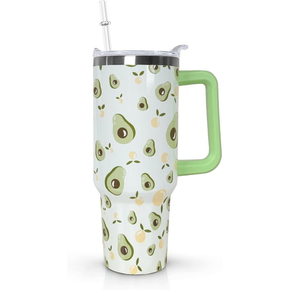 40 Oz Tumbler with Handle and Straw Insulated Double Walled Stainless Steel Travel Mug Gift Box Reusable Tumbler Coffee Travel Mug for Office Portable Insulated Beer Cup for Hot & Cold Drinks