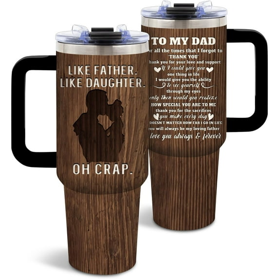 40 Oz Tumbler for Dad, Birthday Gifts for Dad from Daughter Son Kids, Papa Gifts for Super Daddy Stepdad Elderly Father, Father Gift Ideas, 1PCS