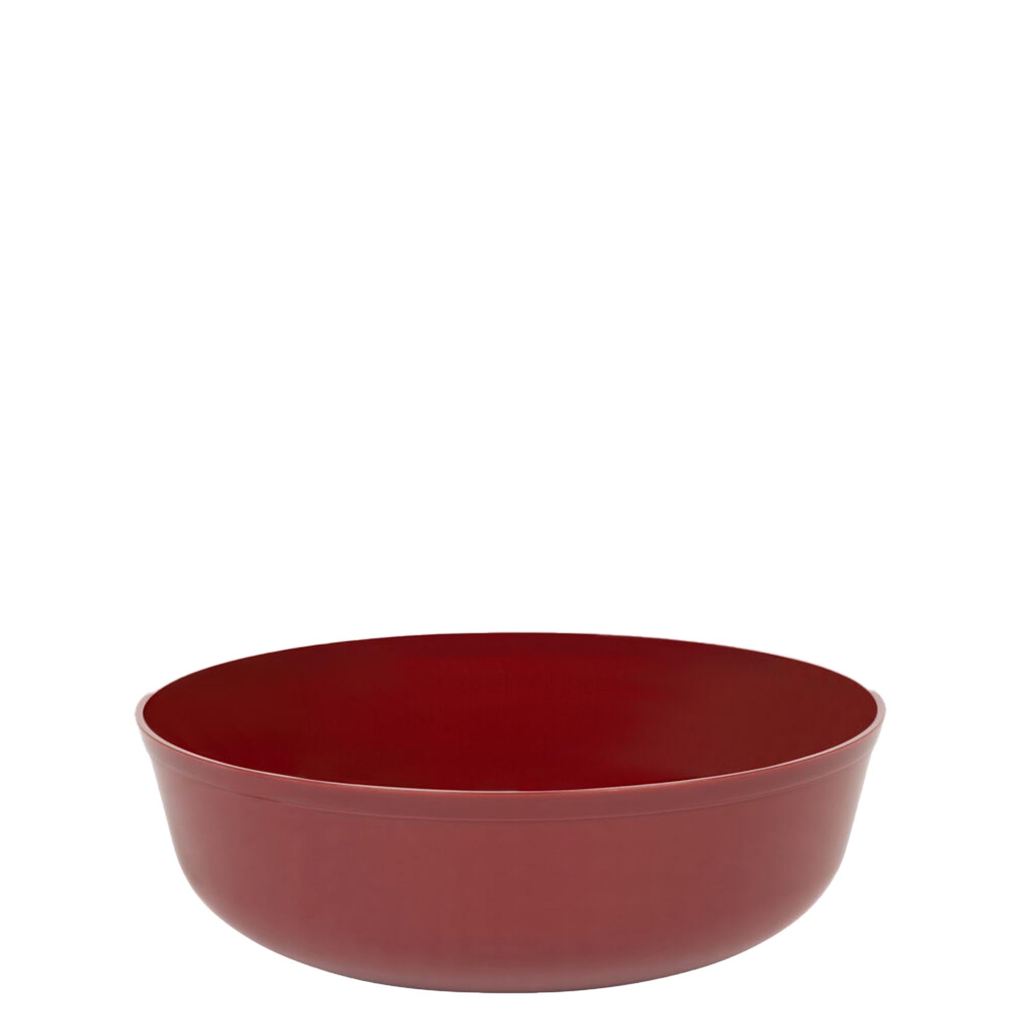 (40 PACK) EcoQuality 16 oz Round Cranberry Red Plastic Bowls Edge