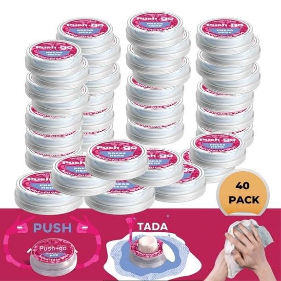 40 PACK Single Use Wet Napkin Wipes Towelette, Hand Cleaning Wipes On the Go Sanitizing Wipes -Alcohol Free