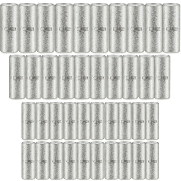 40 PCS BN8 BN14 BN22 AWG Gauge 8 6 4 Tinned Copper Butt Wire Terminal Crimp Connectors Thick Wall