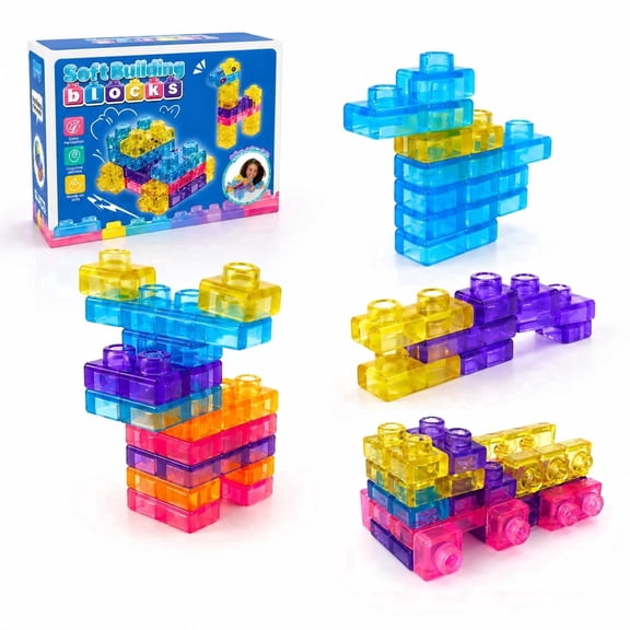 40 PCS Building Blocks for Toddlers, Kids Montessori Stacking Toy Set