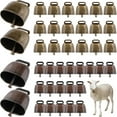 40 PCS Cow Bells, Grazing Copper Bells, Metal Cow Bells with Crisp