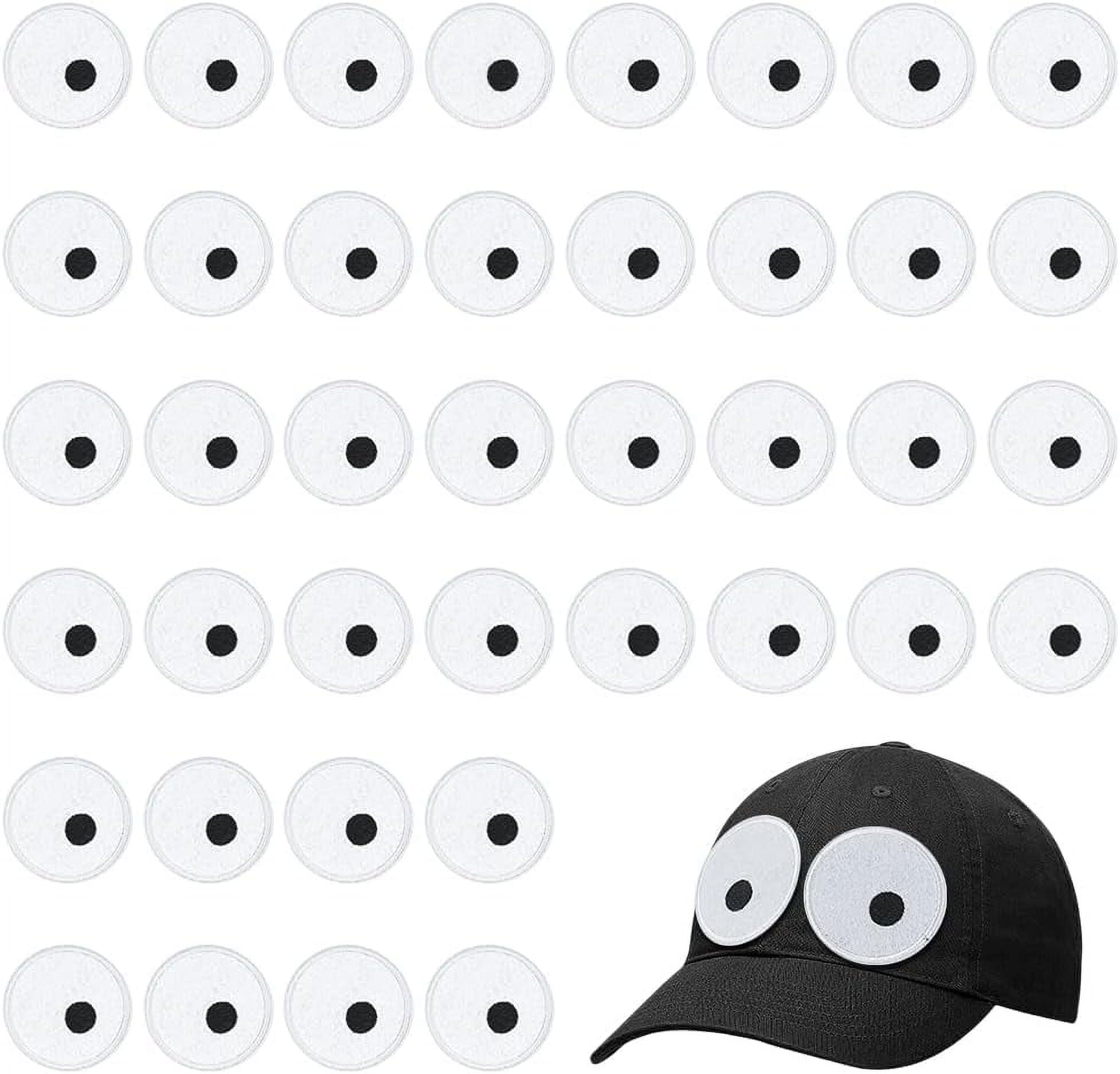 Round Lab Eye Patch 40 PCS Eyes Patches Iron on/Sew On Round Eyes Applique Patches Eyeballs ...