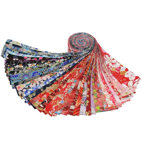 40 PCS Cotton Fabric Quilting Strips DIY Sewing Craft Fabric Bundle Patchwork Supplies 6.5X50cm