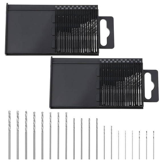 40 PCS Mini Micro Drill Bit Set 0.3-1.6mm for Precise Crafts and DIY Projects