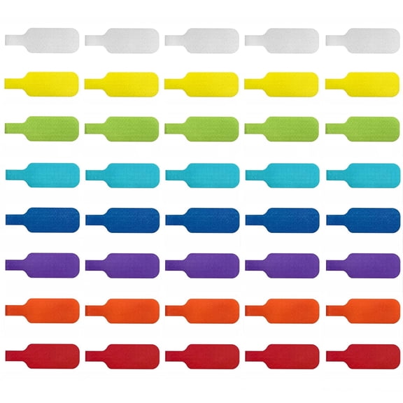 40 PCS Reusable with Multi-Color Cable Labels, Write On Cord Labels, Wire Labels, Cable Tags and Wire Tags for Cable Management and Identification(0.75inch x 2.16inch)
