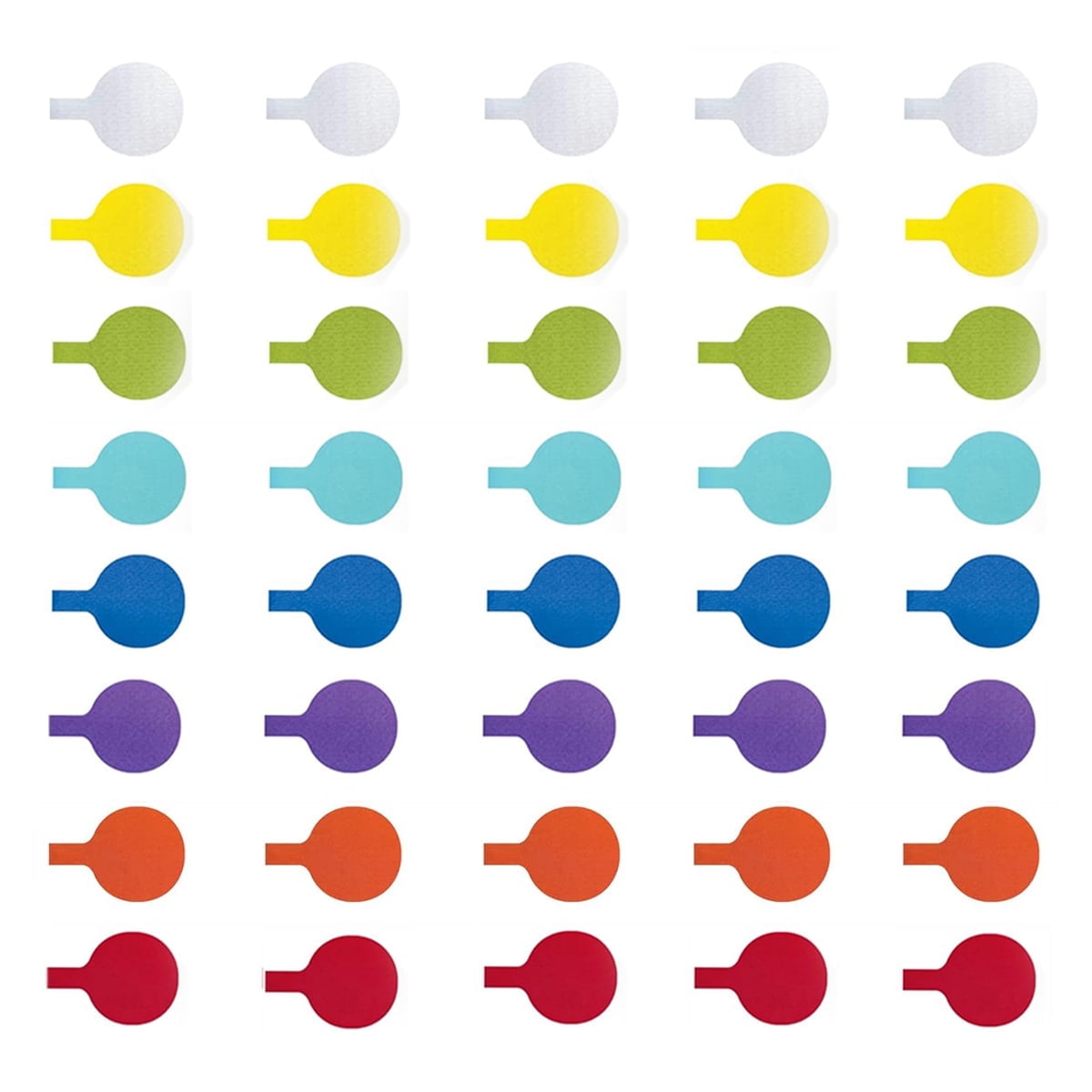 40 PCS Reusable with Multi-Color Round Cable Labels, Write On Cord ...
