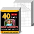 thumbnail image 1 of 40 PCS Self-Adhesive Laminating Sheets, 9 x 12 Inches Clear Laminating Sheets No Machine Needed Self Sealing Laminate Sheets, 1 of 6