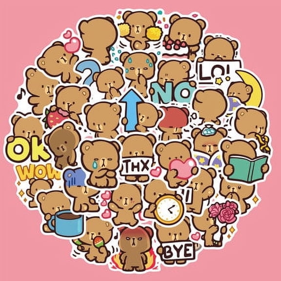TEST-40 PCS Stickers Pack, Waterproof Cute Cool Teens Funny Theme Stickers, DIY Fashion Trendy Creative Decal, Personalized Your Own MacBook , Laptop, Guitar, Luggage, Skateboard, Car