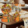 thumbnail image 1 of 40 PCs Thanksgiving Party Supplies Disposable Tableware Set, Includes 7" Paper Plates, Paper Cups, Napkins, Fall Pumpkin and Maple Leaf Decorative Dinnerware for Thanksgiving, 1 of 4