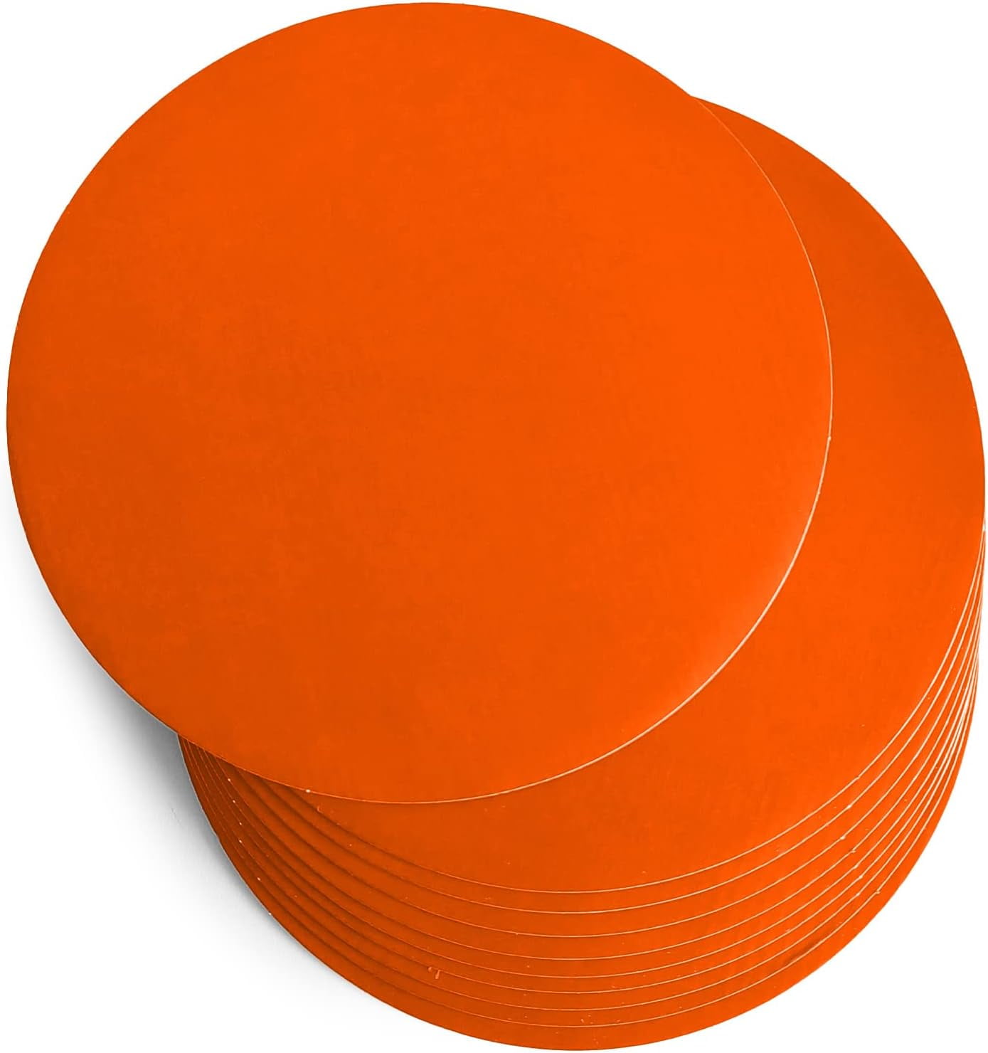 40-Pack 10 Inch Orange Cake Boards - Food-Grade Round Cardboard Cake ...