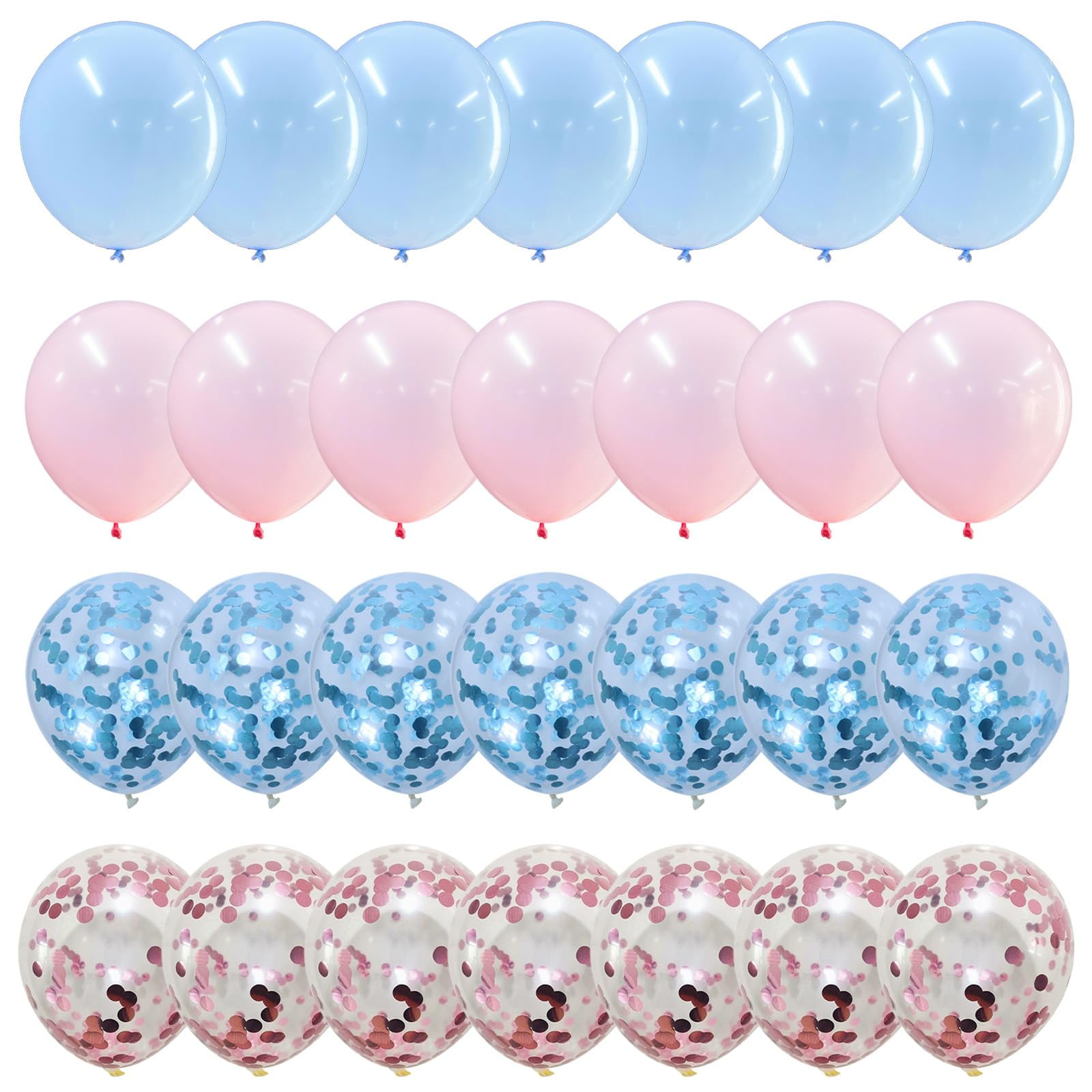 40 Pack 12inch Pink and Blue Balloons Set,12 Inch Light Blue Pink ...