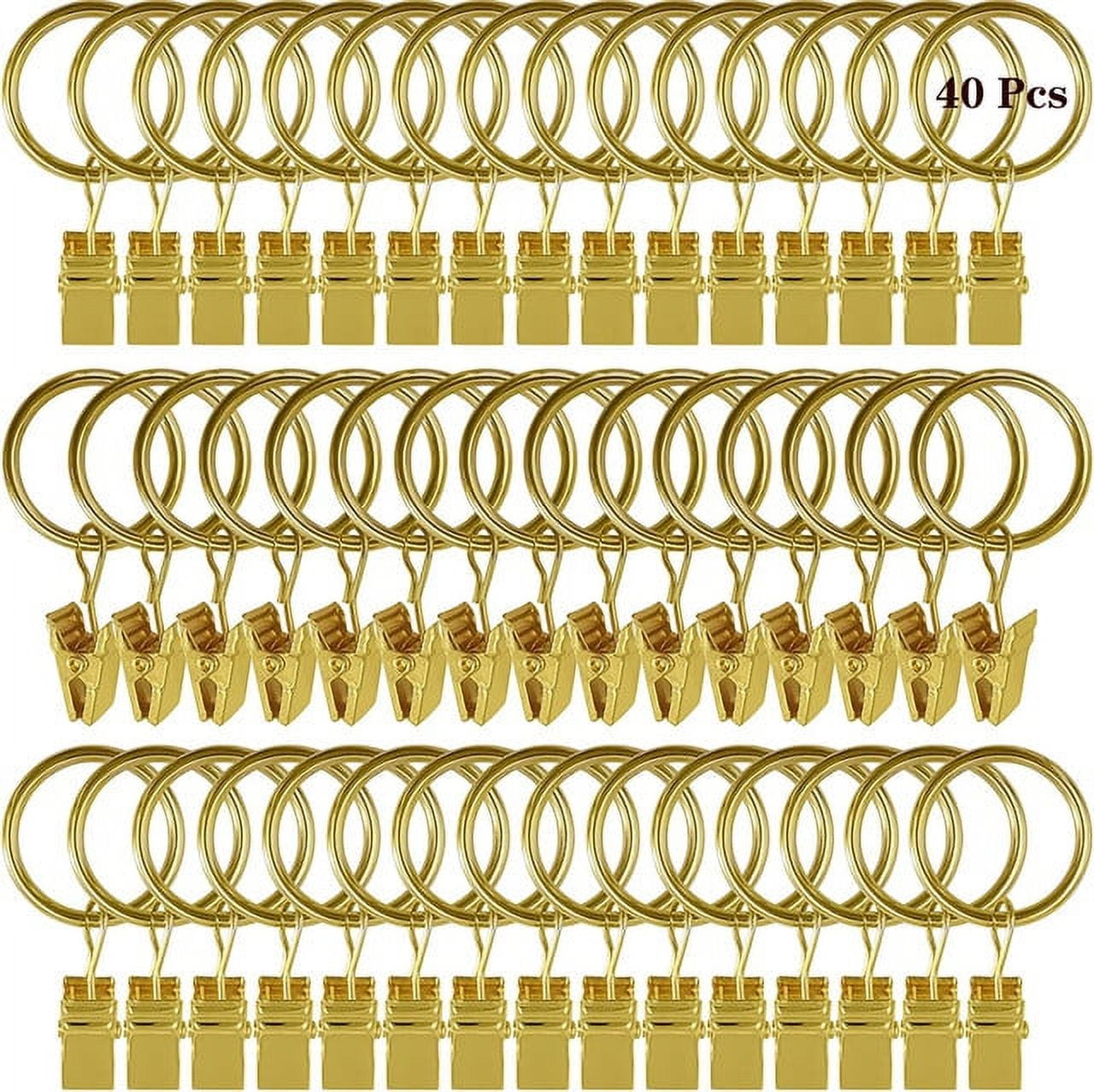 40 Pack 1in Window Curtain Ring with Clip Rustproof Vintage for ...