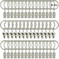 thumbnail image 1 of 40 Pack 1in Window Curtain Ring with Clip Rustproof Vintage for Bathroom Curtain(Silver), 1 of 6