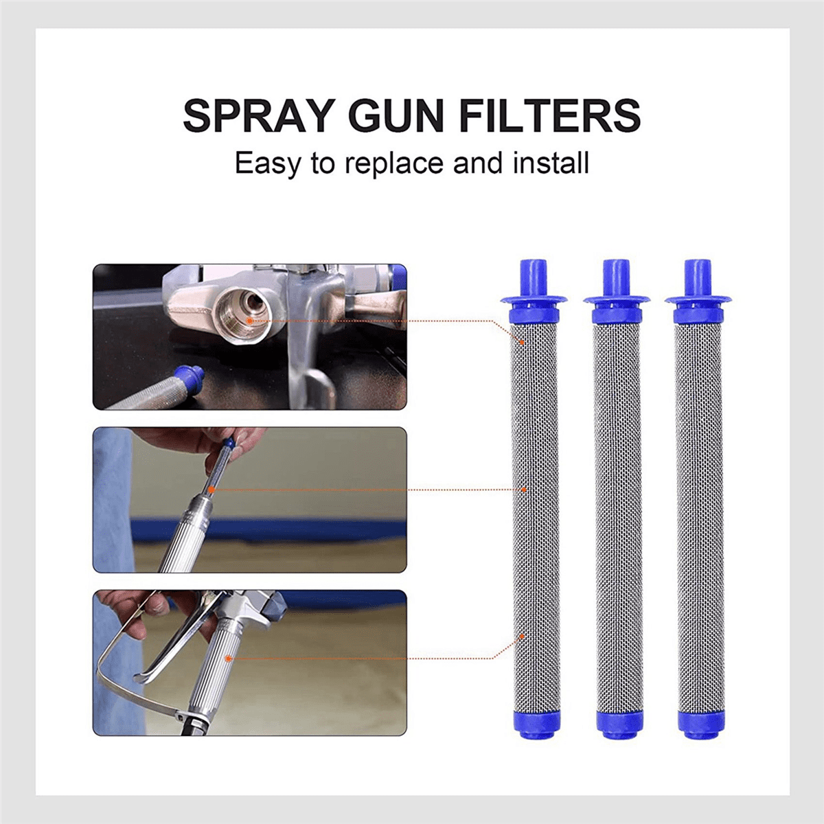 18 PCS Airless Spray Gun Filters - 60 Mesh, Fits SG10, SG20, SG Pro, SG2, SG3 Models - View #8
