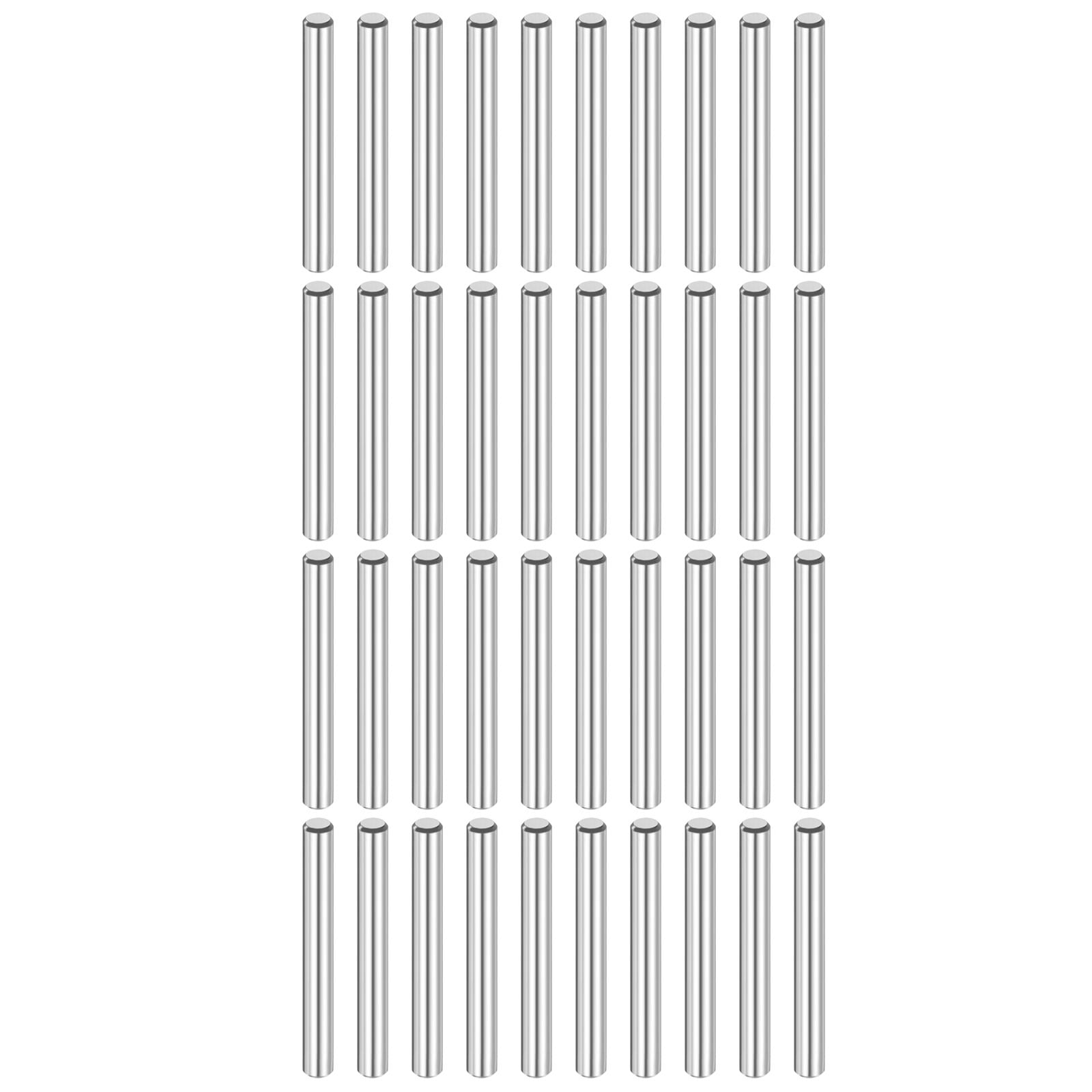Uxcell 10 Pcs 316L Stainless Steel Dowel Pins – 10mm X 25mm Cylindrical Shelf Support Pegs, Corrosion-Resistant, Silver Tone