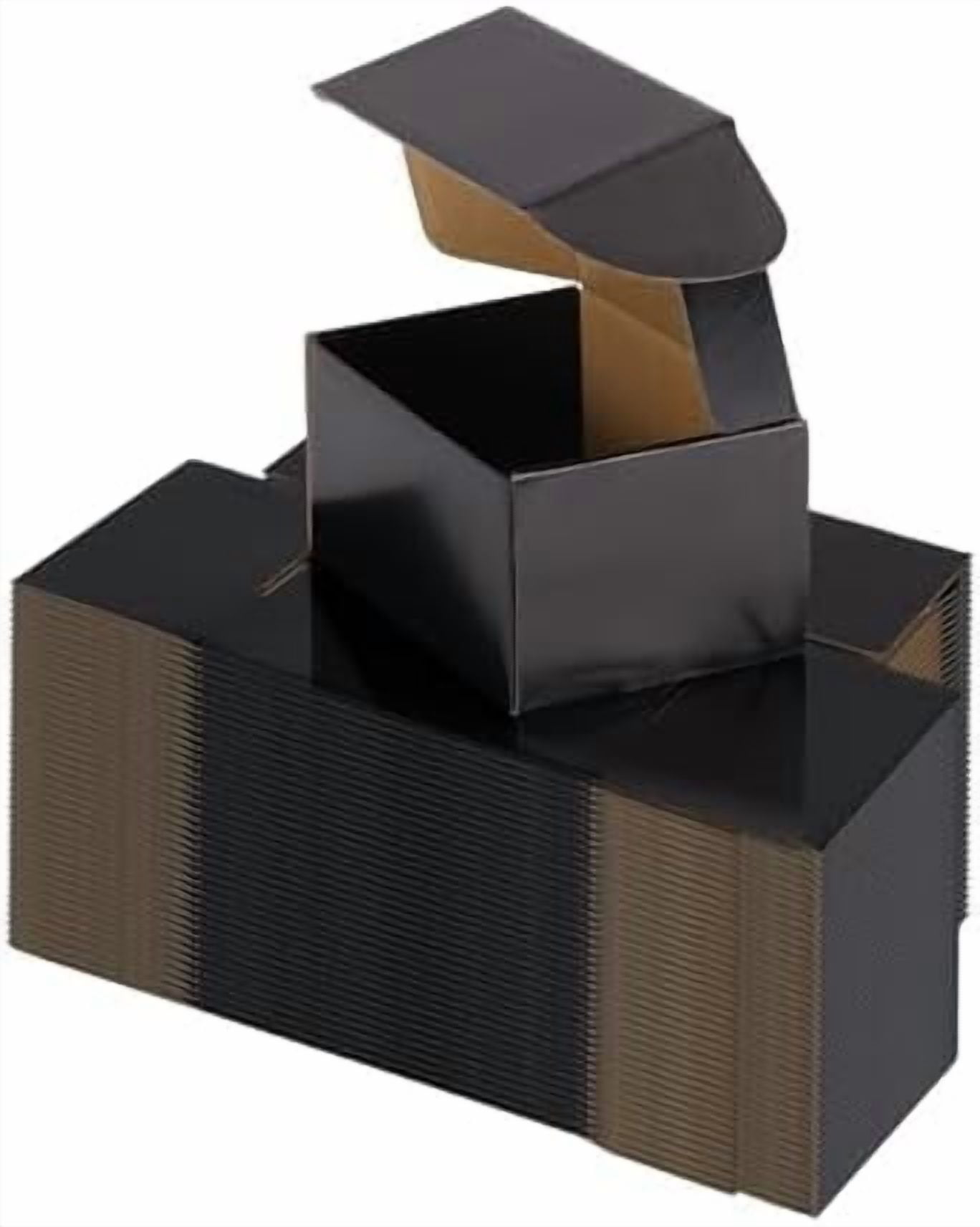 40 Pack 6x4x3 Shipping Boxes for Small Business, Black Packaging Cardboard Boxes, Moving Mailing Packing Box