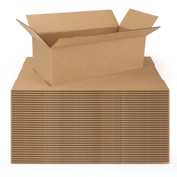 40-Pack 9x4x3 Brown Corrugated Cardboard Mailer Boxes