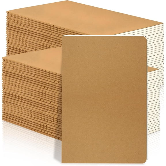 40 Pack A5 Blank Notebooks Bulk, 8 x 5.5 Inches Unlined Paper Subject Sketchbooks for Drawing Writing Work Journal Travel - 60 Pages