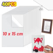 40 Pack Acrylic Glass Panels, Non-Glare Acrylic Replacement for 10 x 15 cm Picture Frame, Replacement Plexiglass for 10 x 15 cm Photo