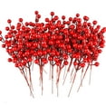 thumbnail image 1 of 40 Pack Artificial Red Berry Stems 6.5inch Christmas Red Berry Picks Holly Berry Branches for Christmas Tree Decorations Holiday DIY Crafts Christmas Decorations, 1 of 8