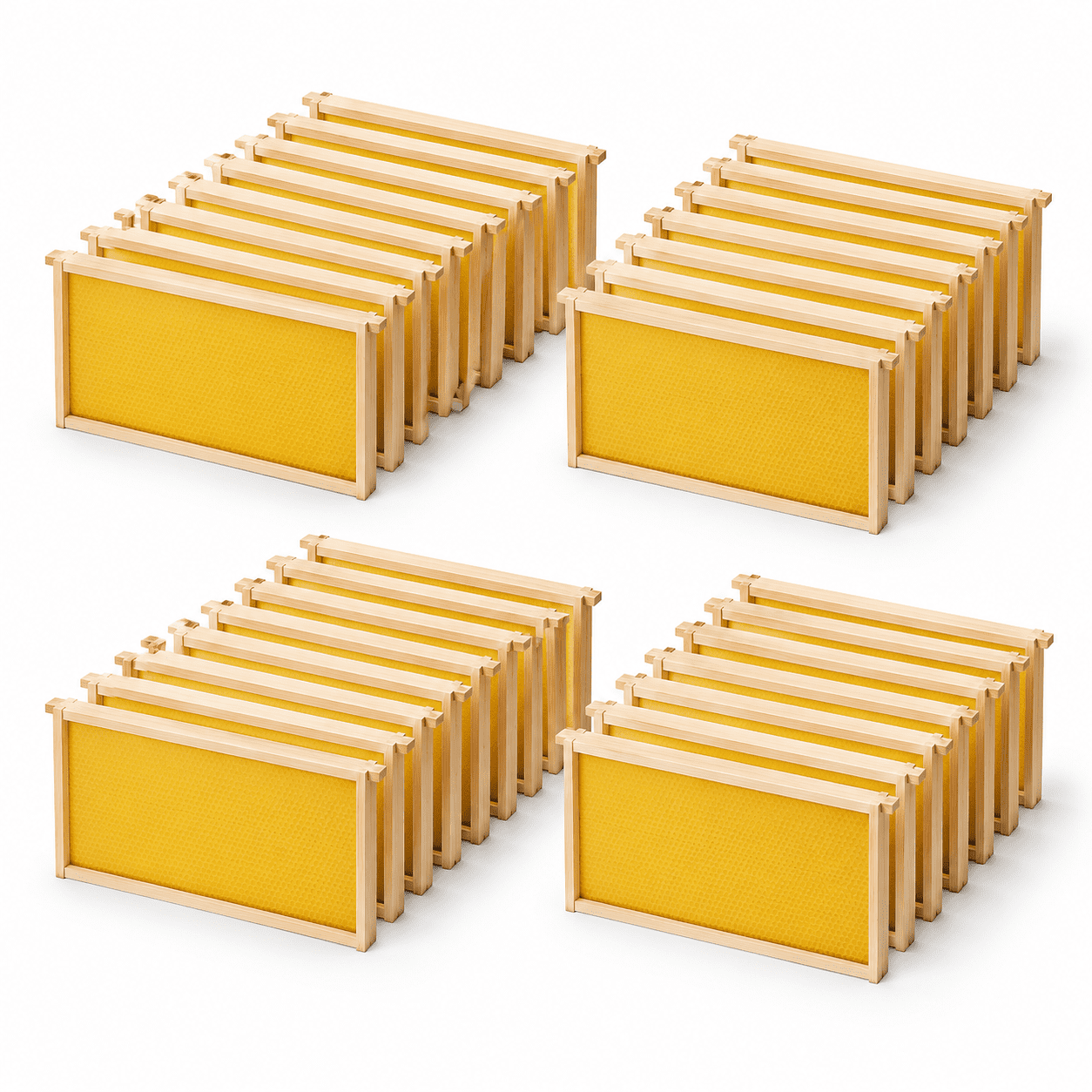 40-Pack Beehive Frames with Waxed Foundation Sheets, Unassembled, 9-1/8 ...