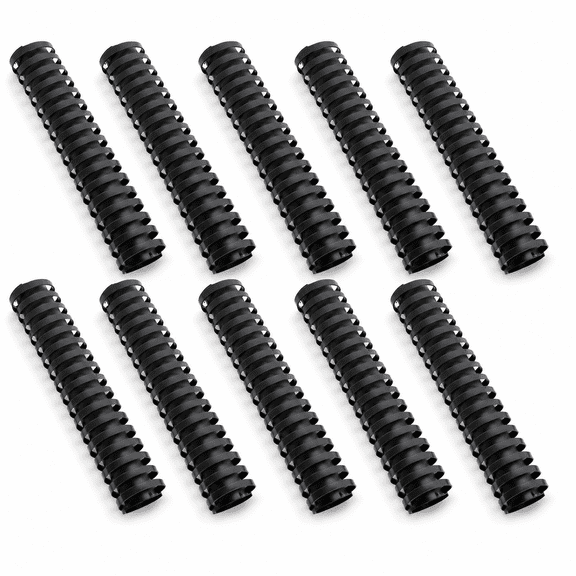 40 Pack Bindingbss Multi-size 5/8 Inch 1 1-1/2 2 Plastic Larges 19 Rings Letter Size Black