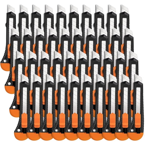 40 Pack Box Cutter Retractable Bulk, Box Cutters, Utility Knife, Box ...