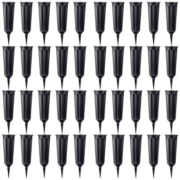 40 Pack Cemetery Vases with Spikes,Plastic for Flowers,Grave Decorations Cemetery,Memorial Floral