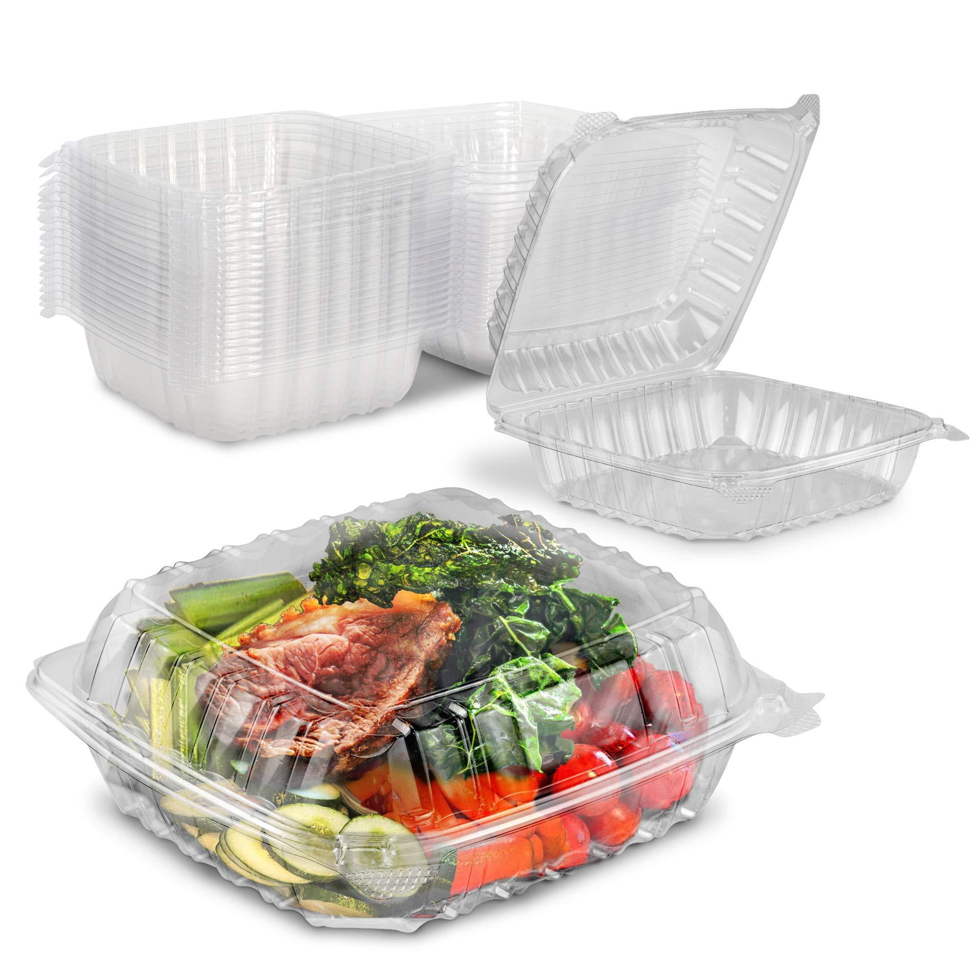 Enterprise Technology Solutions Clamshell Hinged Lid Togo Food Containers