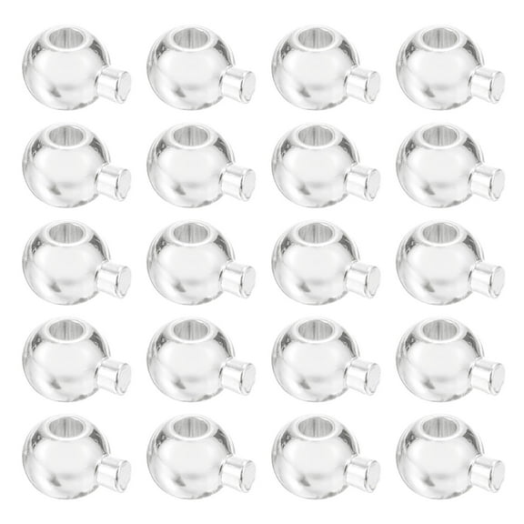 40 Pack Crimp Beads, Spacer Bead Covers for Jewelry Making Necklace Ends Accessories, Silver