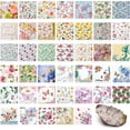 thumbnail image 1 of 40 Pack Decoupage Napkins Assorted Floral Decorative Decoupage Napkins Cocktail Paper for DIY Crafting Birthday Party, Each Unfolded 13 Inch (Soft Floral), 1 of 4