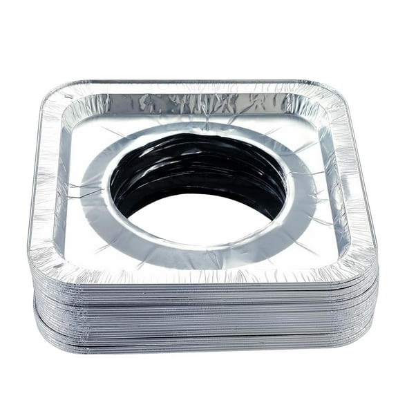 (40 Pack) Disposable Gas Burner Liners,Aluminum Foil Square Gas Stove Burner Covers,8.5 Inch Gas Range Protector,Stove Top Covers for Gas Burners,Foil Liners to Catch Oil,keep Gas Range Clean