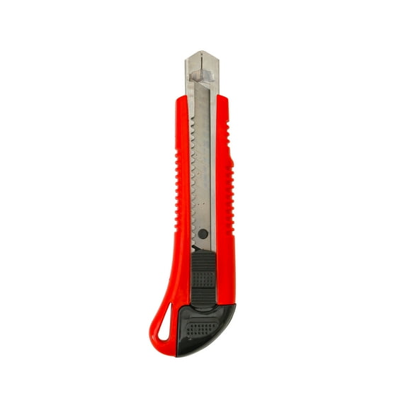 [40 Pack] EcoQuality Red Utility Knife Retractable Box Cutter for Cartons, Boxes, Cardboard 18mm Wide Blade Cutter Great for Warehouse, Office, Arts and Crafts and Home Use