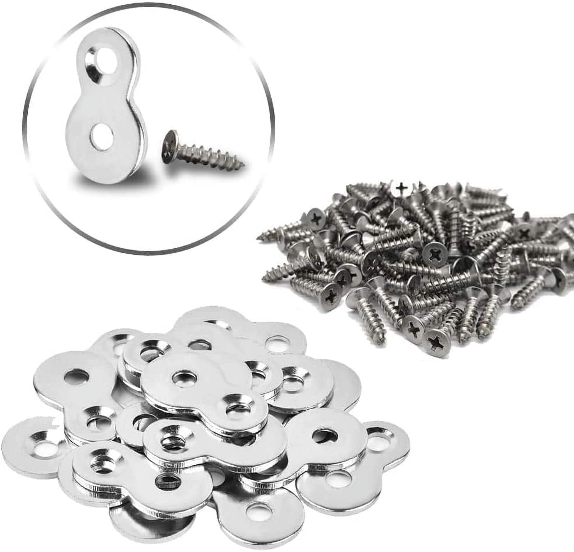 40 Pack Figure 8 Shaped Steel Desk Top Fastener Clip, Heavy Duty Figure ...