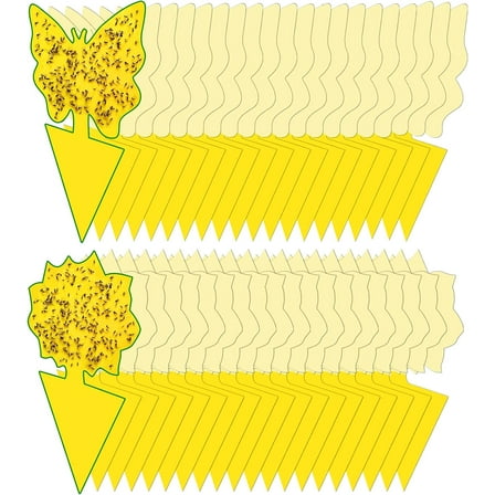 40 Pack Fungus Gnat Traps for House Indoor, Fungus Traps Fruit Fly Traps for Indoors Gnats Sticky Traps for Plants Yellow Sticky Traps for Gnats