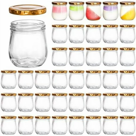 40 Pack Glass Mason Jars, 6 Oz Small Jam Canning Jars with Airtight Lids, Clear Mason Spice Jars for Pudding, Jelly, Honey, Sauces, Yogurt$$Home Decor, Kitchen, & Other