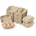 thumbnail image 1 of 40 Pack Half Dozen Egg Cartons Bulk 6 Count, Empty Natural Paper Pulp Egg Cartons Reusable, Strong Sturdy Design Made from Natural Cardboard., 1 of 2